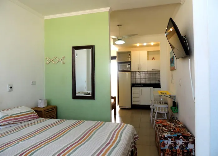 Flat Pitangueiras Boulevard Center - 1 Vaga Garagem - Ar Cond - Piscina E Sauna - Wi Fi Guarujá